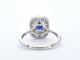 Bague 54 Bague design en or blanc avec un saphir et des diamants 58 Facettes 2348