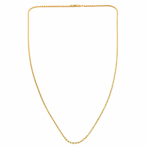 Collier Collier or jaune maille cordelette 58 Facettes GU212