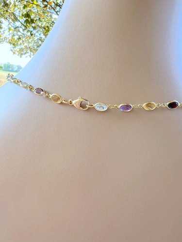 Collier de Pierres fines Or Jaune 18 K 58 Facettes AA 1692