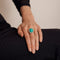 Bague 56 BAGUE MARGUERITE TURQOISE DIAMANTS 58 Facettes 0