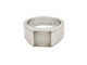 Bague 53 bague CARTIER tank en or blanc 18k 13.6 gr sertie pierre de lune 58 Facettes 268700