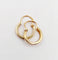 Boucles d'oreilles Mini créoles art déco or rose 18k finement travaillées (circa 1970) 58 Facettes A06268