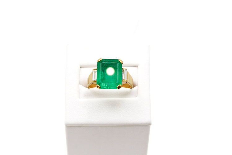 Bague Bague or jaune émeraude 58 Facettes 240204
