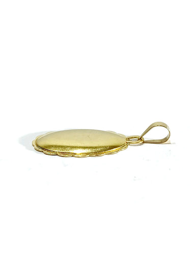 Pendentif Augis - Médaille d'Amour en or jaune et rubis 58 Facettes
