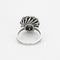 Bague 54.5 Bague fleur en platine, perle et diamants 58 Facettes GU230