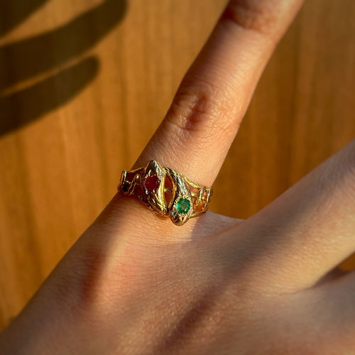 Bague 50 Bague Serpent - Or, Diamants, Rubis & Emeraude 58 Facettes 250066R