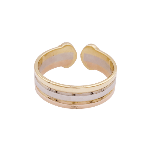 Bague 53 Bague Cartier, "Double C", trois tons d'or 58 Facettes 34388