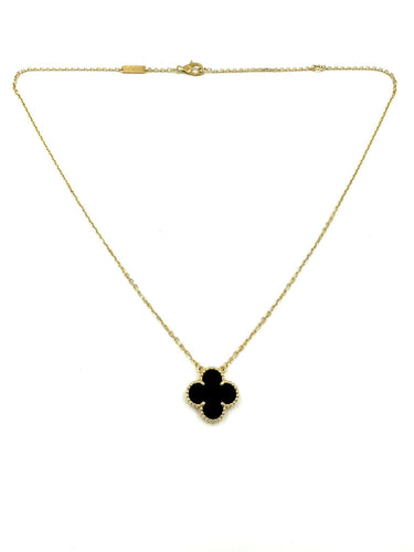 Pendentif VAN CLEEF & ARPELS - Pendentif Alhambra vintage Onyx 58 Facettes