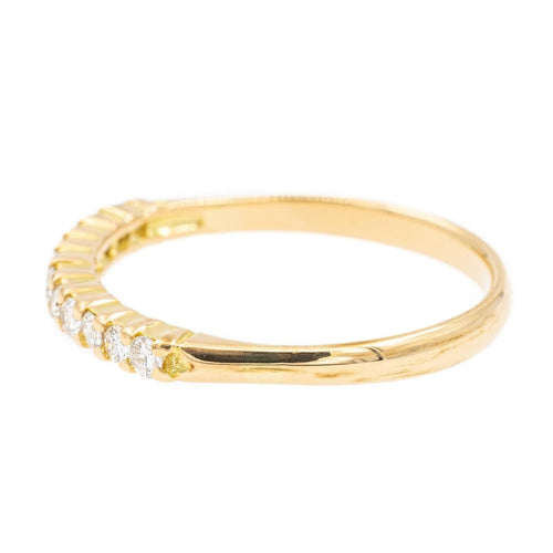 Bague 56.5 Bague Demi alliance Or jaune Diamant 58 Facettes 2271469CN