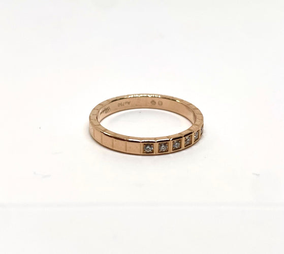 Bague 49 Chopard - Bague Ice cube en or rose semi sertie 58 Facettes