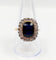 Bague 59 Bague pompadour art deco or jaune 18k pierre bleue et diamant taille rose (circa 1900) 58 Facettes A06202