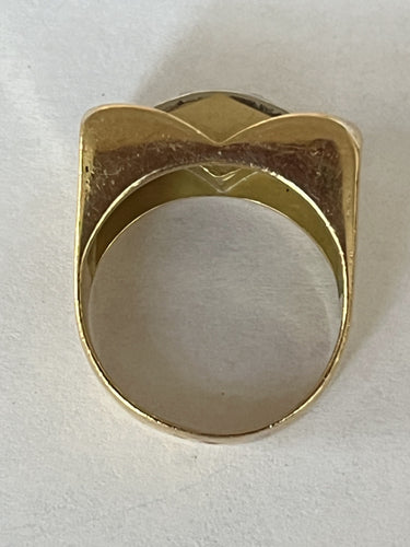 Bague 56.5 Bague Tank Or Jaune Diamants 58 Facettes LOT 6288