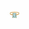 Bague 58 Bague en or jaune sertie d'une aigue-marine 58 Facettes LP1275/BET