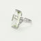 Bague 47 Bague or blanc, aigue marine et diamants 58 Facettes GU176