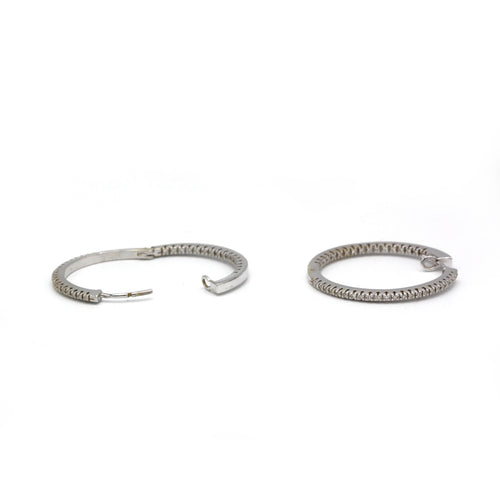Boucles d'oreilles Boucles d'oreilles - Or blanc & Diamants 58 Facettes 250194R