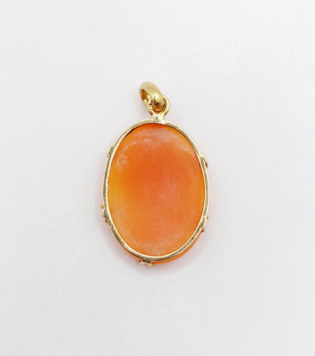 Pendentif Pendentif vintage or 18k camée coquille 58 Facettes A05882