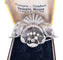 Broche Broche vintage en platine avec diamant naturel taille européenne et diamants taille huit huit 58 Facettes