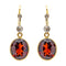 Boucles d'oreilles Boucles d'oreilles Dormeuses Or jaune, Platine Grenat, Diamant 58 Facettes 3806941CN