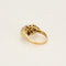 Bague 54,5 Bague style tank à motif de noeud stylisé en or jaune, platine et diamants 58 Facettes CHA5770X2