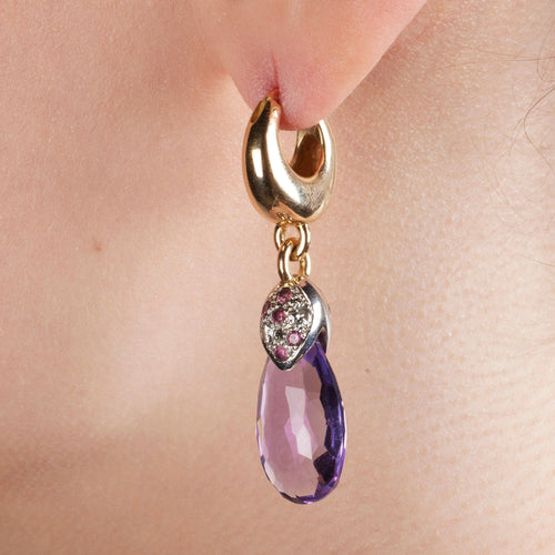 Boucles d'oreilles Boucles d’oreilles améthystes 58 Facettes