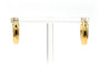 Boucles d'oreilles Boucles d'oreilles créoles contemporaines en or jaune 18k 58 Facettes B809