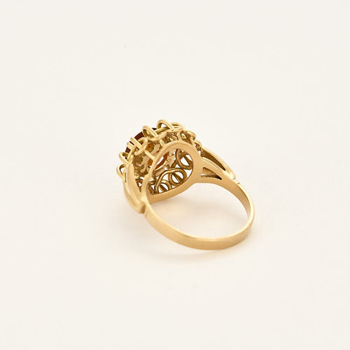 Bague 55.5 Bague cocktail en or jaune, citrine 58 Facettes CHA5557