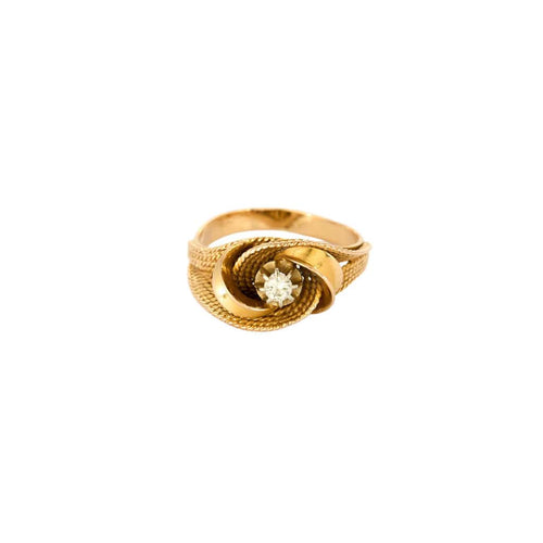 Bague 55 Bague jonc or jaune 58 Facettes CLA0434