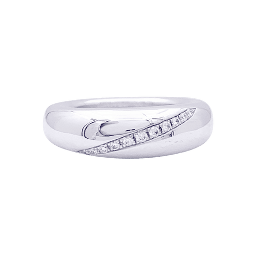 Bague 52 Bague Chaumet "Anneau" or blanc, diamants. 58 Facettes 33538