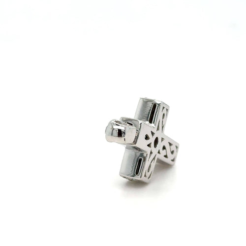 Pendentif PENDENTIF CROIX OR BLANC DIAMANTS 58 Facettes Ref 1.0000040/4