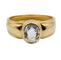 Bague 49 Bague jonc vintage or jaune 18k aigue marine de 0,70 carats 58 Facettes A06182