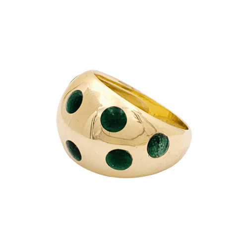 Bague Bague vintage Van Cleef & Arpels, or jaune, laque. 58 Facettes 34648