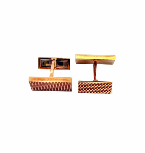 Boutons de manchette Boutons de manchettes vintage en or jaune 18 carats 58 Facettes