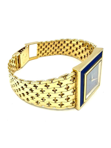 Montre SCHLEGEL & PLANA / GAY Frères - Importante montre vintage or jaune et lapis 58 Facettes
