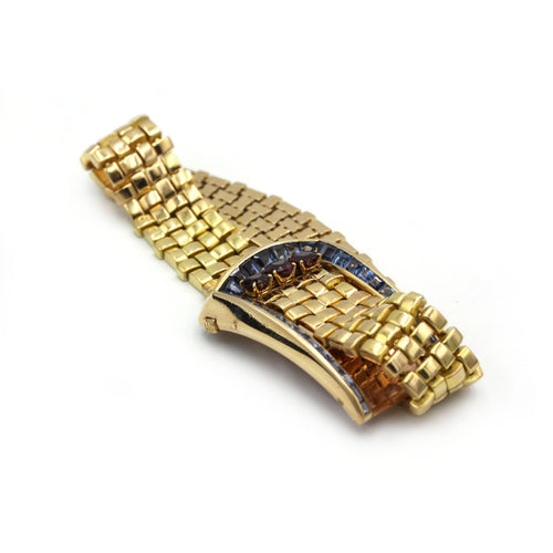 Bracelet Bracelet Ceinture - Or jaune, Saphirs & Rubis 58 Facettes 250202R