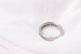 Bague Bague demi-alliance diamants taille princesse 0,70 ct en or blanc 750 58 Facettes 240269