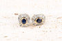 Boucles d'oreilles Boucles d’oreilles saphirs et diamants en or jaune 18k, 0,68 ct 58 Facettes BOSADOC583-107