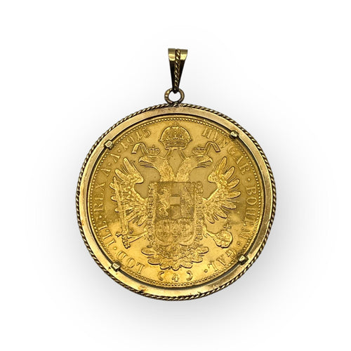 Pendentif Pendentif pièce d'or 4 Ducats autrichien 1915 58 Facettes 1490528326