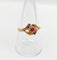 Bague 60 Bague fleur Art nouveau en or 18k, pierre rouge et perles (circa 1900) 58 Facettes A06426