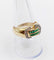 Bague 59 Bague tank style art deco or 18k émeraude calibrées et diamants taille brillants 58 Facettes A05364
