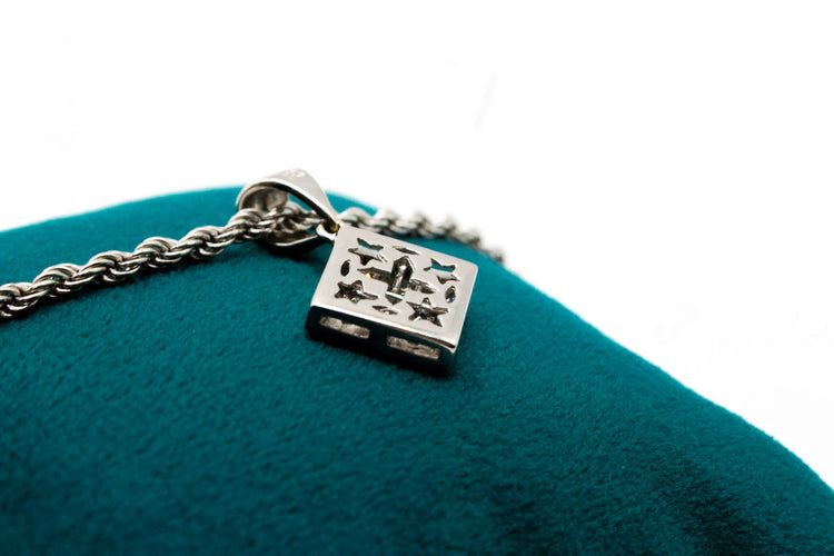 Pendentif Pendentif losange or blanc et diamants 58 Facettes 250147