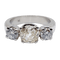 Bague 55 Bague jonc Art déco en platine et diamants (1,30 ct + 0,90 ct) 58 Facettes A06671