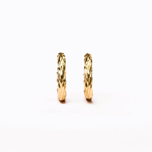 Boucles d'oreilles Boucles d'oreilles créoles ovales or jaune texturé 58 Facettes LMB-304
