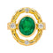 Bague 51 Bague Or jaune Emeraude, Diamant 58 Facettes 4354717CN