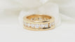 Bague 51 Alliance américaine en or jaune et diamants 1,68ct 58 Facettes 32667