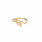 Bague 53 Bague or jaune et gris 58 Facettes CHAL02462