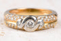 Bague 56 Bague en or bicolore jaune et blanc 18 carats et diamants 0,61 carats 58 Facettes BGVICHYALL-107