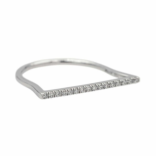Bague 51 Messika Bague Gatsby Barrette Or blanc Diamant 58 Facettes 4098668RV