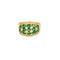 Bague 52 Bague bandeau or jaune, émeraudes et diamants 58 Facettes CRE0041