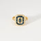 Bague 52 Bague style Art Déco or jaune, diamants, saphirs 58 Facettes