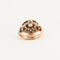 Bague marguerite ancienne diamants or rose platine